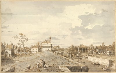 The Porta Portello with the Brenta Canal in Padua by Giovanni Antonio Canal